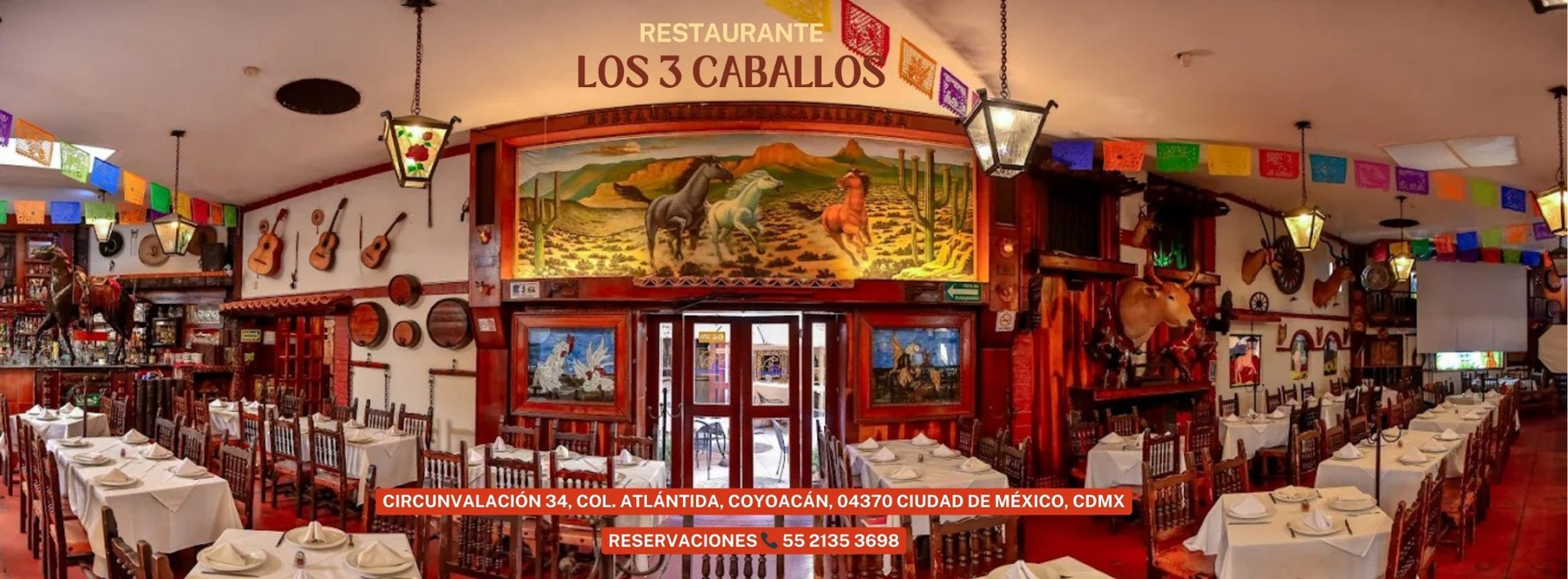 Interior restaurante Los 3 Caballos